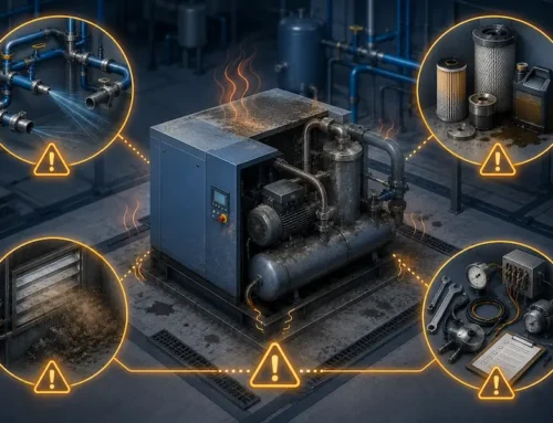 Os 4 pilares da quebra de compressores industriais
